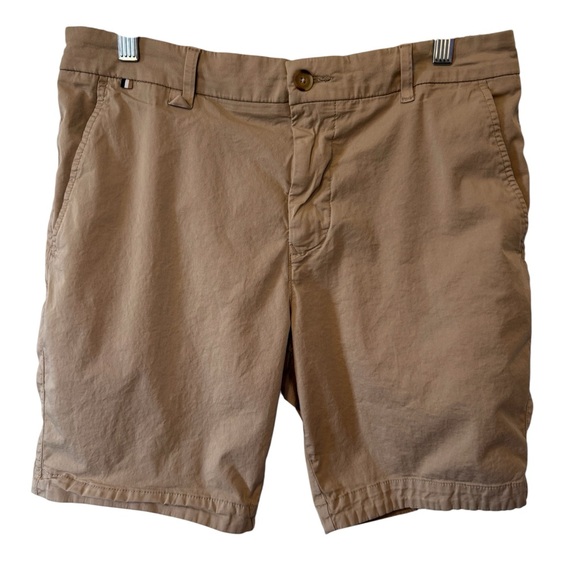 Boss Other - Boss Men's Classic Khaki Shorts Slice Slim Fit Size 32R 4 Pocket Button Beltloop